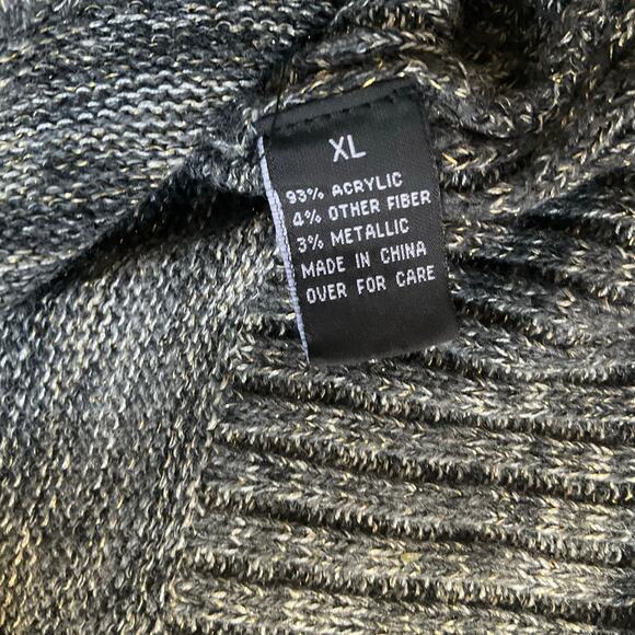 AB Studio Women’s Long Sleeve Turtleneck Sweater size XL. solid Gray, Mute Shine - Picture 6 of 7